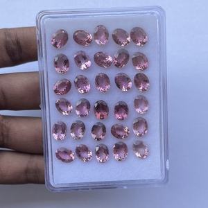 Tourmaline rose naturelle, pierre précieuse ronde taillée, pierre rose facettée pour la fabrication de bijoux, vente en gros - Product Image 1