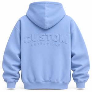 TWILL SPORTS 100% Cotton Fleece 500gsm <b>White</b> 3D Embossed Logo Unisex Plus Size Custom Women's <b>Oversized</b> Winter <b>Hoodies</b> - Product Image 2