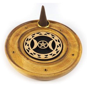 Quemador de Incienso de Madera Triple Luna, Diseño de Alta Gama con Aroma a Fresa, Bergamota y Anís Estrellado, para Incienso Indio y Tibetano, Personalizable - Product Image 2