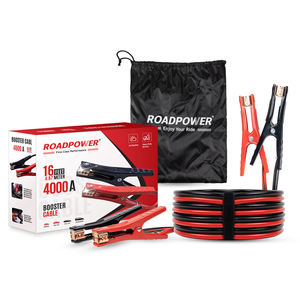 Cables de Arranque de Alta Resistencia ROADPOWER 4000A, 16 pies, 99.9% Cobre Puro, Seguros y Resistentes para Autos, Camionetas y SUVs - Product Image 1