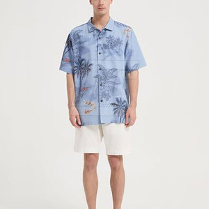 เสื้อเชิ้ตฮาวายแขนสั้นลายธรรมชาติสำหรับผู้ชาย สวมใส่สบายๆ เหมาะสำหรับไปเที่ยวทะเล วันหยุด ท่องเที่ยวกลางแจ้ง และรีสอร์ท - Product Image 6