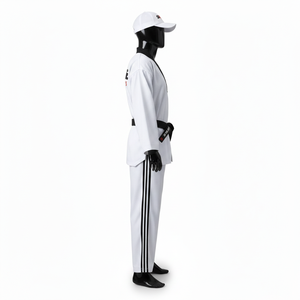 New Design <b>Top</b> Selling Men's Taekwondo Uniform Cotton Polyester Drawstring Closure Medium Waist Low MOQ Wholesale Custom Logo - Product Image 3