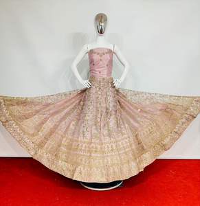 Impresionante Zarna 16 Kali Lehenga Set Heavy Jarkan Stones Mirror Shisha Glitter Can-Can Blusa muy adornada/Dupatta Indian - Product Image 2