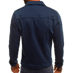 Wholesale Custom Logo 100% Cotton Eco-Friendly <b>Men</b> Denim <b>Jackets</b> Outwear Winter with Shipment Delivery <b>Men's</b> Slim Fit Denim - Product Image 3
