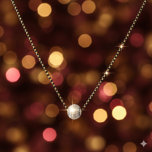 Mangalsutra en or jaune massif 22 carats avec pendentif serti de diamants - Product Image 2