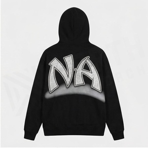 Hoodie surdimensionné élégant pour homme, design vintage délavé avec poche avant, confortable, personnalisable pour l'hiver. - Product Image 2