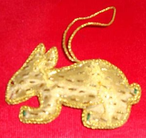 Unique Handmade Multi Shapes With Shiny Zari Embroidery And Beaded Work Christmas <b>Tree</b> Hanging Ornament <b>For</b> Gifting Purpose - Product Image 5