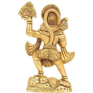 งานแฮนด์เมดรูปปั้นทองเหลืองขนาด5นิ้วของศิลปะอินเดีย sankat mochan hanuman - Product Image 2