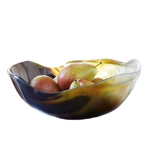 Cuencos de ensalada de estilo Animal pulido hechos a mano, recuerdo de boda de lujo, artesanías de cuerno Natural para el hogar - Product Image 1