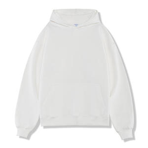 Sudadera con Capucha Negra Personalizada al por Mayor de Alta Calidad, con Logotipo Personalizado, 400G, 100% Algodón, Felpa Gruesa, Talla Grande - Product Image 3