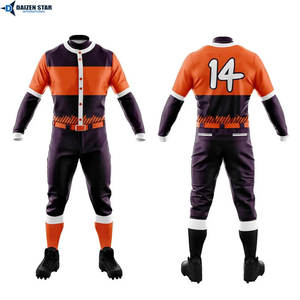 Conjunto de Uniforme de Béisbol Sublimado Personalizado, Jersey y Pantalones Transpirables para Equipo, 100% Poliéster, Antibacteriano, de Secado Rápido - Product Image 4