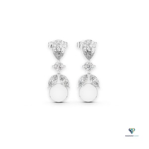 Pendientes de Oro Blanco de 18K con Diamantes Cultivados en Laboratorio en Forma de Pera y Marquesa de 1.63 CT - Product Image 1