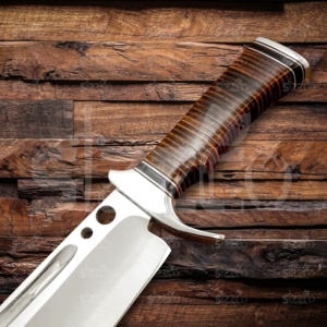 Cuchillo Bowie de Acero D2 SIZZCO Hecho a Mano Personalizado OEM, Cuchillo de Caza y Supervivencia al Aire Libre, Hoja Fija Táctica, Mango de Cuero, Regalo Ideal - Product Image 5