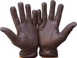 Gants d'équitation pour femmes 100% cuir véritable Marron, Beige, TAN et Noir - Product Image 1