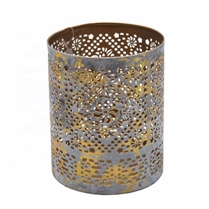 Bougeoir votif de créateur plaqué or et argent, décoration de noël, pot de 20 pièces pour décor de mariage et de fête - Product Image 1