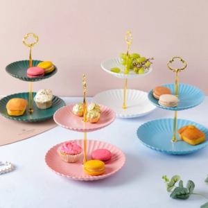 Elegant Metal Dessert <b>Stand</b> Refined Finish With Durable Construction Ideal For Wedding Party And Home Table Styling Classic Iron - Product Image 3