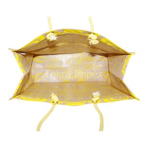 Sac fourre-tout en toile de jute PP laminé personnalisé, écologique et réutilisable, avec poignées confortables, idéal pour la plage, les cadeaux ou le shopping - Product Image 5