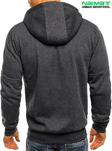 Sweat-shirt à capuche oversize de qualité supérieure pour homme, pull uni en molleton doux, vêtement d'extérieur chaud en polaire - Product Image 3