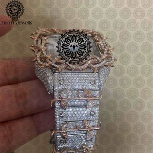 Reloj de Cuarzo Analógico Charm Jewells para Mujer, con Bisel de Diamantes en Oro Rosa, Caja Rectangular de 38 mm, Estilo de Moda de Lujo, Correa de Acero Inoxidable - Product Image 5