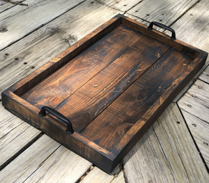 Plateaux de service rectangulaires en bambou couleur naturelle, écologiques, best-sellers, ensemble de plateaux en bois - Product Image 1