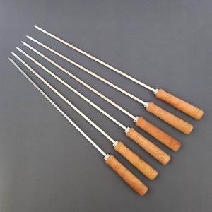 Modern Stainless Steel <b>BBQ</b> Skewers For Outdoor Camping Picnic Barbecue With Strong Metal Long Handle Design - Product Image 6