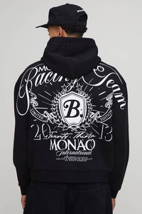 Sweat-shirts à capuche en coton de haute qualité avec logo personnalisé, impression DTG, 350 g/m², épaules tombantes, style décontracté pour hommes - Product Image 2