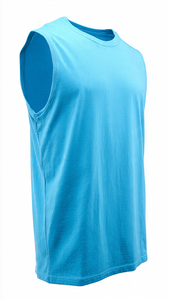 Débardeur de sport pour homme, coupe musclée, sans manches, pour fitness, entraînement, musculation, en polyester tricoté, couleur unie - Product Image 3