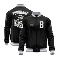 Veste universitaire unisexe personnalisée noire et or vieilli en polaire, brodée, style Letterman, chaude pour l'hiver, à bouton unique, pour homme
