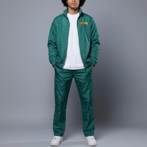Chándal con Capucha para Hombre, Color Negro, Largo, de Poliéster Impermeable, Estilo Deportivo para Invierno, con Bolsillos Laterales y Cierre de Cremallera - Product Image 1