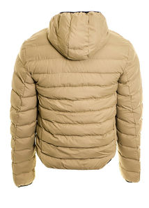 Men's Casual Winter Stand Collar Hooded Puffer Quilted Padded Bomber <b>Parka</b> Coat Zipper Solid Worsted OEM Service Available - Product Image 5