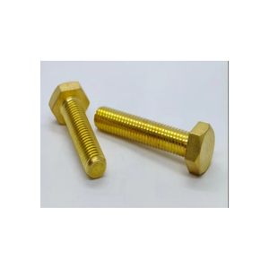 Boulon en laiton à tête hexagonale fileté pour équipement industriel, quincaillerie de plomberie et applications mécaniques - Product Image 1