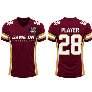 Uniforme de Fútbol Americano Personalizado al por Mayor, Bordado de Gran Tamaño e Impresión por Sublimación, Jersey de Fútbol Americano de Alta Calidad - Product Image 1
