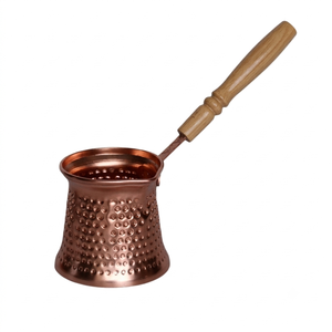 Handmade Black Copper Turkish Coffee Pot Cezve Ibrik Wooden Handle Arabic Greek Espresso Coffee <b>Maker</b> Milk Warmer Gift Pot - Product Image 1