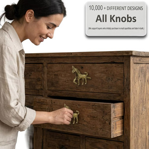 Poignée de meuble en fonte en forme de cheval, accessoire moderne pour la maison, le bureau, l'hôtel et l'école, design durable - Product Image 2