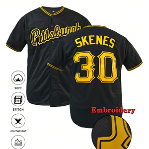 Maillot de baseball personnalisé 180 GSM en maille respirante Birdseye, uniforme d'équipe à séchage rapide, imprimé par sublimation, vêtements de sport boutonnés, vente en gros - Product Image 1