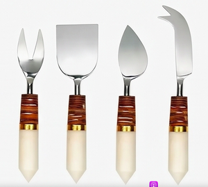 Modern Design <b>Cheese</b> <b>Knife</b> <b>Set</b> With Stainless Steel Blades And Wooden Handles Eco Friendly For Serving And Cutting <b>Cheese</b> - Product Image 1