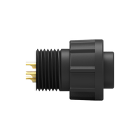 Adaptateur automobile mâle 4A avec boîtier en nylon étanche IP67, câble moulé en laiton 5 broches taille B, modèle WP-05M2-153-11