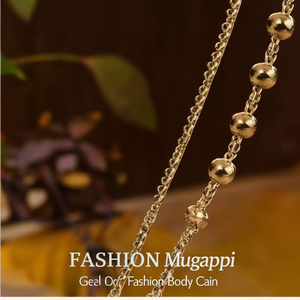 Gold Bead Mugappu Fashion Body Chain - Product Image 3