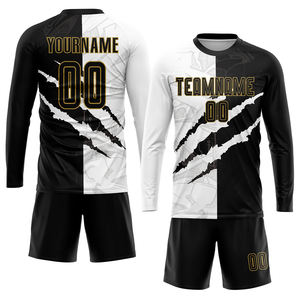 Conjunto de camiseta y pantalón corto de fútbol de manga larga para hombre de alta calidad, logotipo personalizado, nombre del equipo, número del jugador, uniformes de portero - Product Image 1