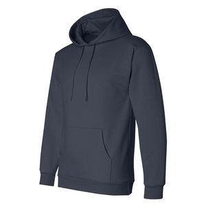 Men's Hooded Sweatshirt Solid <b>Navy</b> Blue <b>Knitted</b> Long Sleeve Regular Fit Casual Autumn Wear Pocket Design 2027 - Product Image 3