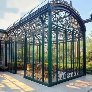 Gazebo en métal pour <span class=keywords><strong>jardin</strong></span> extérieur Serre en <span class=keywords><strong>verre</strong></span> pour <span class=keywords><strong>kiosque</strong></span> à café Serre - Product Image 6