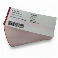 Étiquettes thermiques directes OEM haute sensibilité, sans blocage, pour cartes d'embarquement et billets de transport, conformes aux normes IATA, avec code QR pour compagnies aériennes