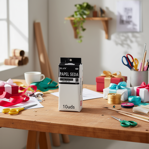 Carta velina Ilan 50x66 cm bianca per confezionamento e artigianato - Product Image 2