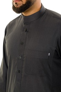 <b>Men</b> Juba Traditional Modest Robe Muslim Islamic Clothing Comfortable Long Sleeve Loose Fit Breathable Fabric - Product Image 6