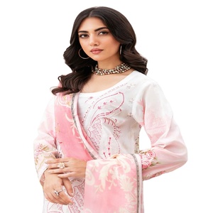 Women's Heavy Embroidered Three-Piece Indian & <b>Pakistani</b> Style Saari Salwar Kameez <b>Dress</b> on Sale for <b>Eid</b> - Product Image 1