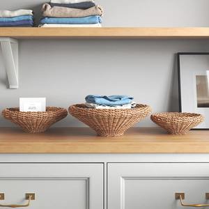 Juego de 3 cestas de frutas tejidas de hierba marina, cestas de almacenamiento hechas a mano, venta al por mayor, ecológicas, hechas en Vietnam - Product Image 3