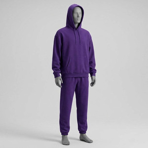 Conjunto Deportivo Unisex con Capucha Verde Claro, Manga Larga, Color Sólido, Pantalones Deportivos Casuales, Transpirables, de Algodón, para Primavera - Product Image 5