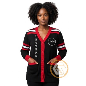 Cárdigan Casual de Invierno Personalizado con Bordado Acrílico Delta, Cierre de Botones Frontales, Ropa Griega de Alta Calidad para la Hermandad Sigma - Product Image 4