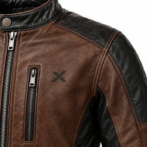 Chaqueta de Motociclista de Cuero Heritage |   Cognac Borgoña Negro Marrón |   Fabricante OEM ODM |   Calidad Premium | - Product Image 4