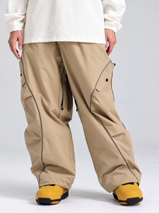 Pantalon de ski durable et renforcé, taille haute, avec fermeture éclair, grandes tailles, coupe ajustée et décontractée - Imperméable Tex - Product Image 1